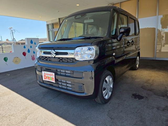 スペーシア ハイブリッドG 届出済未使用車 禁煙車 衝突被害軽減ブレーキ 両側スライドドア オートライト 電動格納式ミラー オートエアコン アイドリングストップ 横滑り防止機能 アクセサリーソケット マニュアルレベリング機能(5枚目)