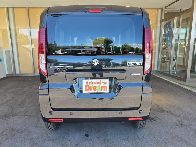 スペーシア ハイブリッドG 届出済未使用車 禁煙車 衝突被害軽減ブレーキ 両側スライドドア オートライト 電動格納式ミラー オートエアコン アイドリングストップ 横滑り防止機能 アクセサリーソケット マニュアルレベリング機能(11枚目)