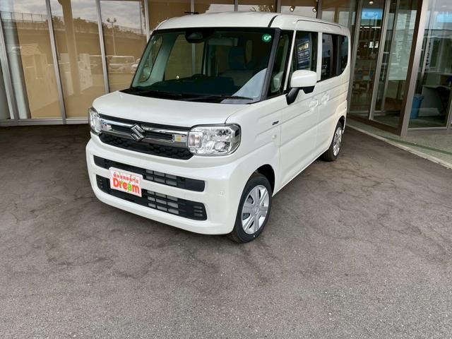 スペーシア ハイブリッドG 衝突被害軽減ブレーキ 両側スライドドア オートエアコン 電動格納式ミラー オートライト アイドリングストップ 横滑り防止機能 パワーウィンドウ マニュアルレベリング機能(5枚目)