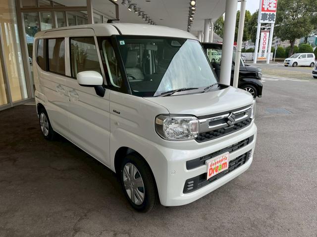 スペーシア ハイブリッドG 衝突被害軽減ブレーキ 両側スライドドア オートエアコン 電動格納式ミラー オートライト アイドリングストップ 横滑り防止機能 パワーウィンドウ マニュアルレベリング機能(7枚目)