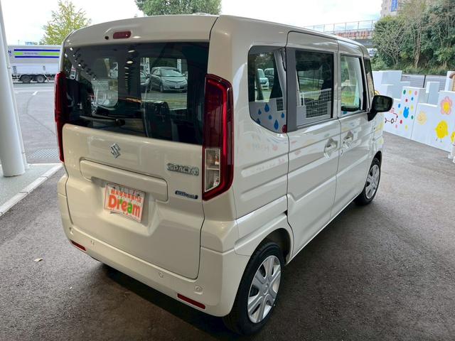 スペーシア ハイブリッドG 衝突被害軽減ブレーキ 両側スライドドア オートエアコン 電動格納式ミラー オートライト アイドリングストップ 横滑り防止機能 パワーウィンドウ マニュアルレベリング機能(12枚目)