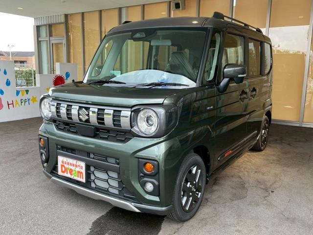 スペーシアギア ハイブリッドＸＺ　届出済未使用車　禁煙車　両側電動スライドドア　衝突被害軽減ブレーキ　クルーズコントロール　純正アルミホイール　ルーフレール　ＬＥＤヘッドライト　フォグライト　ハンドルヒーター　ロールサンシェード（6枚目）