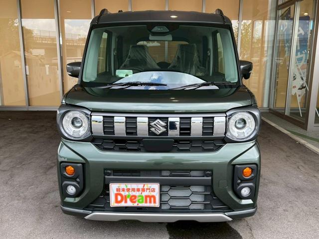 スペーシアギア ハイブリッドＸＺ　届出済未使用車　禁煙車　両側電動スライドドア　衝突被害軽減ブレーキ　クルーズコントロール　純正アルミホイール　ルーフレール　ＬＥＤヘッドライト　フォグライト　ハンドルヒーター　ロールサンシェード（7枚目）