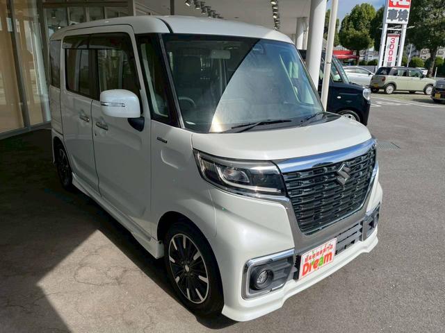 スペーシアカスタム ハイブリッドＸＳ　ナビ　バックカメラ　両側電動スライドドア　衝突被害軽減ブレーキ　レーンキープアシスト　パーキングセンサー　純正アルミホイール　運転席シートヒーター　横滑り防止機能　スマートキー　電動格納式ミラー（10枚目）