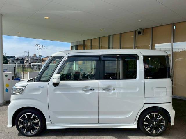 スペーシアカスタム ハイブリッドＸＳ　ナビ　バックカメラ　両側電動スライドドア　衝突被害軽減ブレーキ　レーンキープアシスト　パーキングセンサー　純正アルミホイール　運転席シートヒーター　横滑り防止機能　スマートキー　電動格納式ミラー（12枚目）