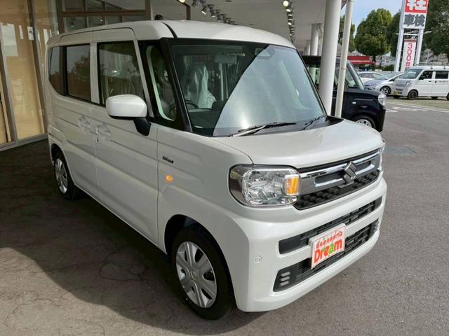 スペーシア ハイブリッドG 届出済未使用車 両側スライドドア クリアランスソナー 衝突被害軽減システム オートライト LEDヘッドランプ スマートキー アイドリングストップ 電動格納ミラー ベンチシート CVT 盗難防止システム(7枚目)