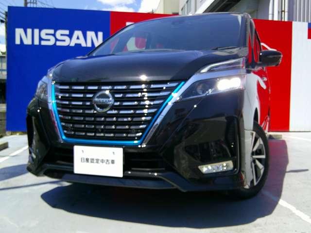 セレナ １．２　ｅ－ＰＯＷＥＲ　ハイウェイスター　Ｖ　プロパイロット　大画面後席モニター　全カメラ　Ｒカメラ　車線逸脱警告　ＬＥＤランプ　禁煙　スマキ－　ＥＴＣ　ワンオーナ－　サイドエアバック　ドライブレコーダー　メモリーナビ　エアバック　オートエアコン　アルミホイール　サイドモニター（3枚目）