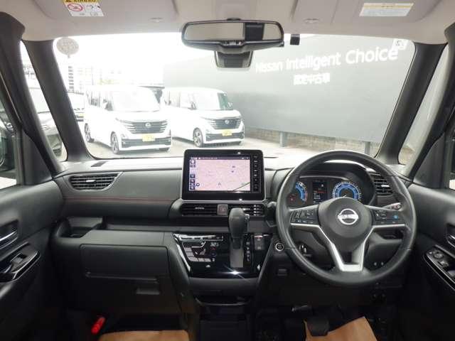 ルークス 660 ハイウェイスターGターボ 両側パワードア アラウンドビュ プリクラッシュセーフティー メモリナビ アダプティブクルコン レーンキープ 展示試乗車UP インテリキ- ETC LEDヘッドライト アイドリングストップ AC PS(3枚目)