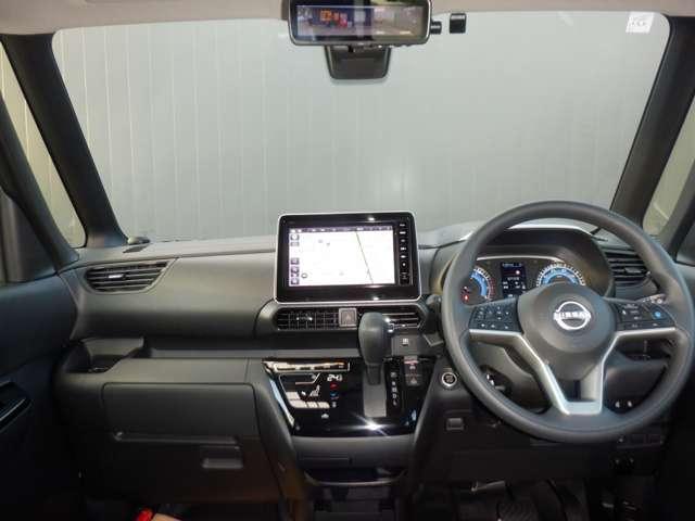 ルークス ６６０　ハイウェイスターＸ　プロパイロット　エディション　純正ナビ　ＡＶＭ　ドラレコ前後　ＥＴＣ２．０　左右パワースライドドア　アイドリング　イモビ　パノラマモニター　助手席エアバッグ　衝突軽減ブレーキ　ＰＷ　ナビ＆ＴＶ　１セグ　ＬＥＤヘッドライト　ＬＤＷ　スマートキー　ワンオーナー車　バックカメラ（3枚目）