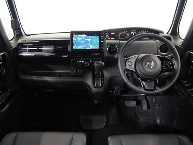 N-BOXカスタム EXターボ 2年保証ナビDレコRカメETC両電扉BT地デジ パーキングセンサー 記録簿 1オーナー ドライブレコーダー 前席シートヒーター バックガイドモニター カーテンエアバック ETC装備 禁煙 LED(9枚目)