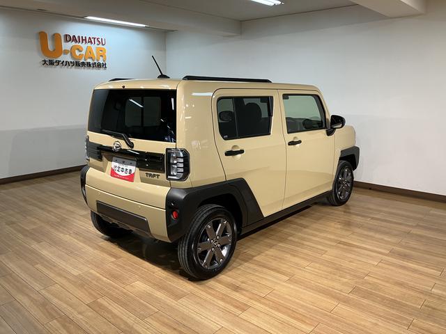 タフト Ｇターボ　ダーククロムベンチャー　２５年ナビ／ＦＲドラレコ　スカイフィールトップ　アダプティブクルーズコントロール　ＬＥＤヘッド／フォグ　運／助シートヒーター　プッシュボタンスタート　キーフリー　電動パーキングブレーキ　バックカメラ　１５インチアルミホイール（15枚目）