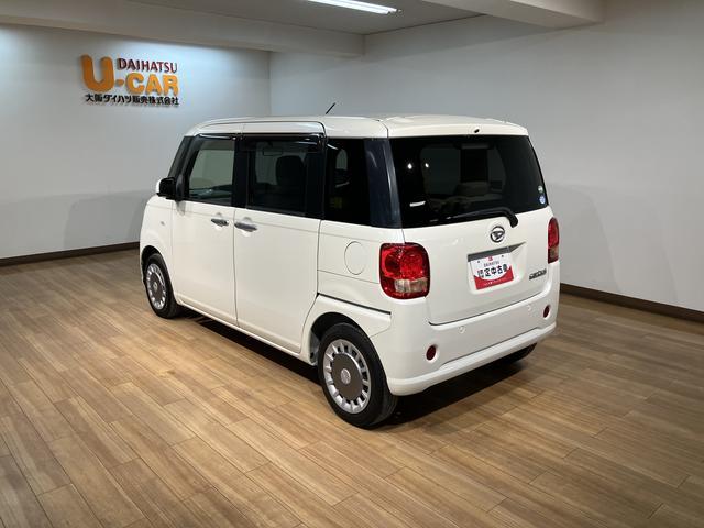 ムーヴキャンバス Ｘリミテッド　ＳＡＩＩ　ＡＵＸ入力端子付ＣＤ／両側ＰＳＤ　※修復歴有　スマートアシストＩＩ　ハロゲンヘッド／フォグ　ＡＵＸ入力端子付ＣＤチューナー　両側電動スライドドア　キーフリー　オートエアコン　電動格納ミラー　盗難防止セキュリティアラーム　置き楽ボックス（16枚目）