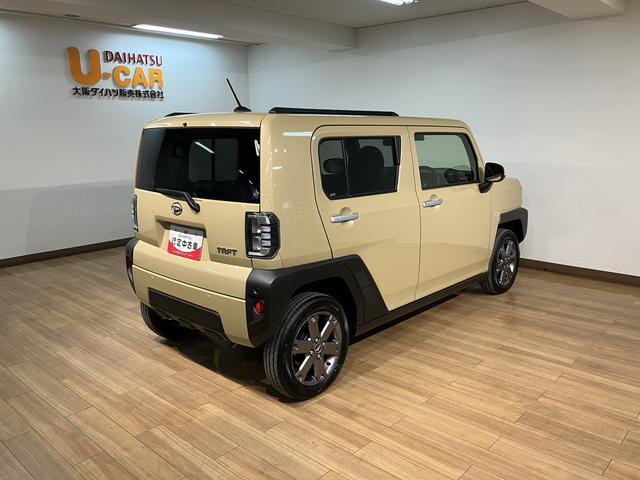 タフト Ｇターボ　Ｒ７年式／バックカメラ対応／ＡＣＣ／ガラスルーフ　スカイフィールトップ　アダプティブクルーズコントロール　ＬＥＤヘッド／フォグ　運／助シートヒーター　プッシュボタンスタート　キーフリー　電動パーキングブレーキ　バックカメラ　１５インチアルミホイール（14枚目）