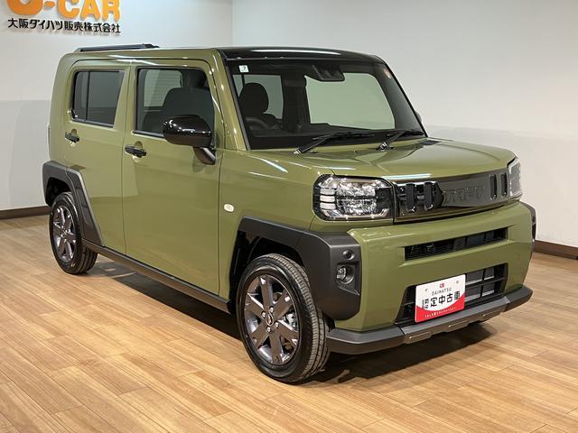 タフト Gターボ ダーククロムベンチャー R7年式/ガラスルーフ スカイフィールトップ アダプティブクルーズコントロール LEDヘッド/フォグ 運/助シートヒーター プッシュボタンスタート キーフリー 電動パーキングブレーキ バックカメラ 15インチアルミホイール(14枚目)