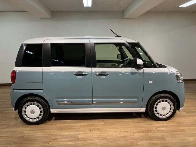 ムーヴキャンバス ストライプスＧターボ　２５年ナビ／ＦＲドラレコ／バックカメラ　サポカーＳワイド適合　ＵＳＢ接続端子　電動パーキングブレーキ　シートヒーター　両側オートスライドドア　Ｐスタート　全車速追従機能付ＡＣＣ　ホッとカップホルダー　キーフリー（12枚目）