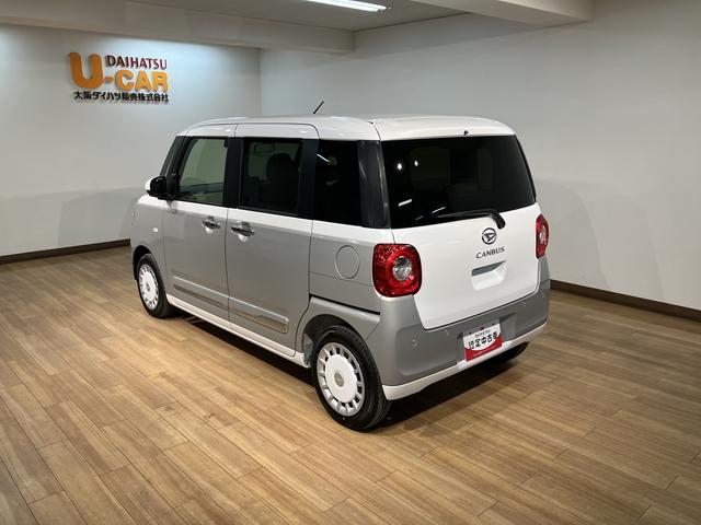 ムーヴキャンバス ストライプスＧ　弊社元試乗車／２５年ナビ／バックカメラ　サポカーＳワイド適合　バックカメラ対応　ＵＳＢ接続端子　電動パーキングブレーキ　シートヒーター　両側オートスライドドア　Ｐスタート　ホッとカップホルダー　キーフリー（18枚目）