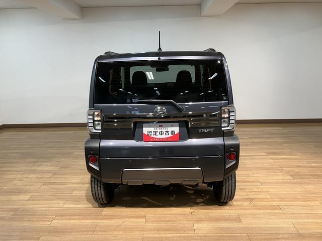 タフト Ｇ　ダーククロムベンチャー　弊社元試乗車／Ｂカメラ　スカイフィールトップ　アダプティブクルーズコントロール　ＬＥＤヘッドライト／フォグ　シートヒーター　プッシュボタンスタート　キーフリー　電動パーキングブレーキ　バックカメラ　１５インチアルミホイール（34枚目）