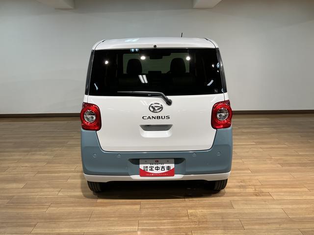 ムーヴキャンバス ストライプスＧ　２５年ナビ／バックカメラ／走行４ｋｍ　サポカーＳワイド適合　バックカメラ対応　ＵＳＢ接続端子　電動パーキングブレーキ　シートヒーター　両側オートスライドドア　Ｐスタート　ホッとカップホルダー　キーフリー（10枚目）