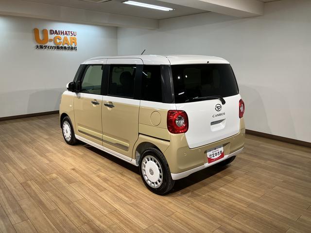 ムーヴキャンバス ストライプスＧターボ　２５年ナビ／バックカメラ／ＡＣＣ　走行無制限１年保証　両側電動スライドドア　アダプティブクルーズコントロール　前後コーナーセンサー　前席シートヒーター　ホッとカップホルダー　オートマチックハイビーム　ＬＥＤヘッドライト　スマートキー（15枚目）