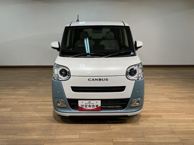 ムーヴキャンバス ストライプスＧターボ　Ｒ７年式／ＡＣＣ／バックカメラ対応　走行無制限１年保証　両側電動スライドドア　アダプティブクルーズコントロール　前後コーナーセンサー　前席シートヒーター　ホッとカップホルダー　オートマチックハイビーム　ＬＥＤヘッドライト　スマートキー（2枚目）