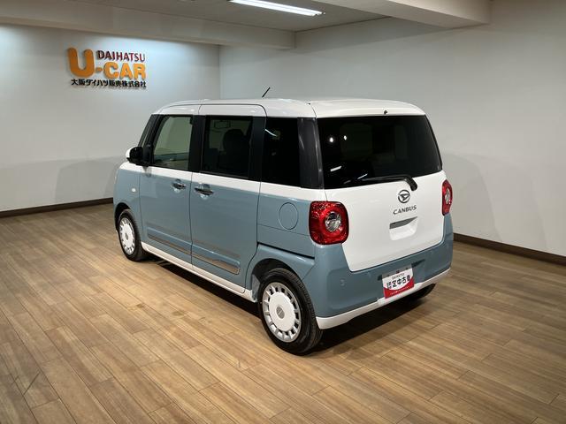 ムーヴキャンバス ストライプスＧターボ　Ｒ７年式／ＡＣＣ／バックカメラ対応　走行無制限１年保証　両側電動スライドドア　アダプティブクルーズコントロール　前後コーナーセンサー　前席シートヒーター　ホッとカップホルダー　オートマチックハイビーム　ＬＥＤヘッドライト　スマートキー（15枚目）