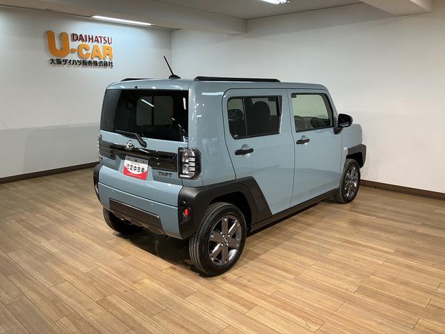 タフト Ｇ　ダーククロムベンチャー　Ｒ７年式／ガラスルーフ／ＡＣＣ　スカイフィールトップ　アダプティブクルーズコントロール　ＬＥＤヘッド／フォグ　運／助シートヒーター　プッシュボタンスタート　キーフリー　電動パーキングブレーキ　バックカメラ　１５インチアルミホイール（14枚目）