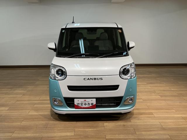 ムーヴキャンバス ストライプスGターボ R7年式/25年ナビ/Bカメラ/ACC 走行無制限1年保証 両側電動スライドドア アダプティブクルーズコントロール 前後コーナーセンサー 前席シートヒーター ホッとカップホルダー オートマチックハイビーム LEDヘッドライト スマートキー(2枚目)