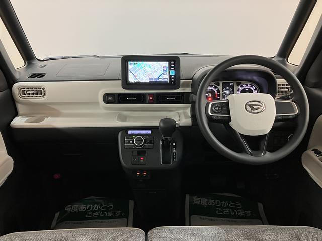 ムーヴキャンバス ストライプスＧ／令和７年式／純正７インチナビ／バックカメラ　新車保証継承／走行８ｋｍ／純正７インチナビ／バックカメラ／両側パワースライドドア／ＬＥＤヘッドライト・フォグランプ／前席シートヒーター／ホットカップホルダー／オートエアコン／キーフリー／ＵＳＢソケット（3枚目）