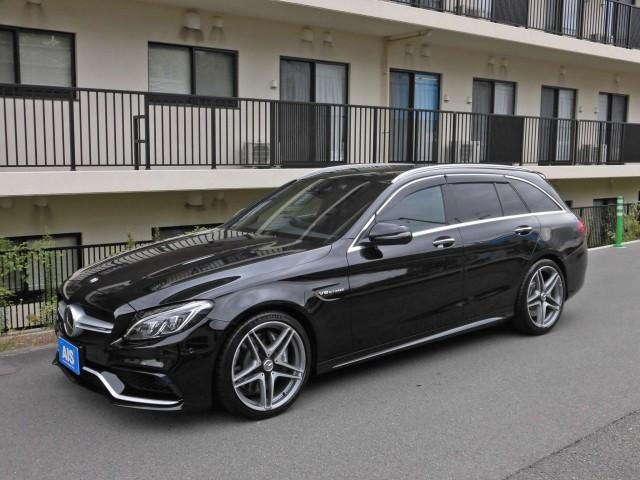 Ｃクラスステーションワゴン Ｃ６３　ステーションワゴン　ナビ　フルセグＴＶ　Ｂｒｍｅｓｔｅｒサラウンド　パノラミックスライディングルーフ　ブラックレザーシート　パワーリアゲート　純正１９インチＡＷ（6枚目）