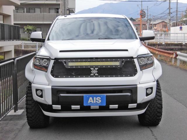 タンドラ クルーマックス　ＳＲ５　アルパインナビ　フルセグＴＶ　ロックフォードスピーカー　ハニーＤオーバーフェンダー＆フロントリップ　リフトアップ　２０インチＡＷ　ＬＥＥＲトノカバー　フローマスターマフラー（3枚目）