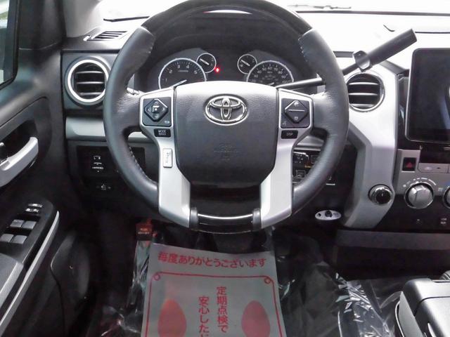 タンドラ クルーマックス　ＳＲ５　アルパインナビ　フルセグＴＶ　ロックフォードスピーカー　ハニーＤオーバーフェンダー＆フロントリップ　リフトアップ　２０インチＡＷ　ＬＥＥＲトノカバー　フローマスターマフラー（16枚目）