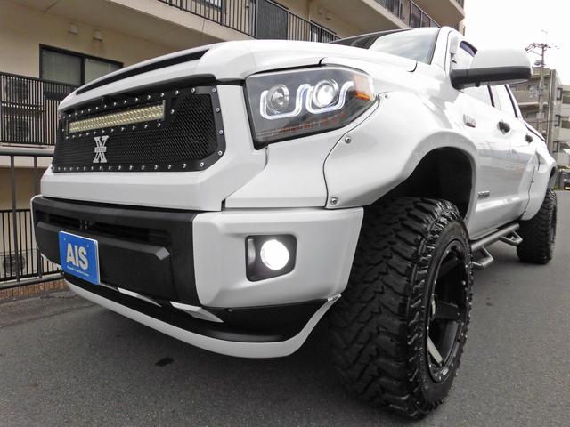 タンドラ クルーマックス　ＳＲ５　アルパインナビ　フルセグＴＶ　ロックフォードスピーカー　ハニーＤオーバーフェンダー＆フロントリップ　リフトアップ　２０インチＡＷ　ＬＥＥＲトノカバー　フローマスターマフラー（22枚目）