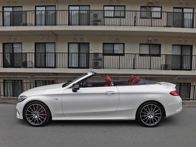 Ｃクラス Ｃ４３　４マチック　カブリオレ　純正ナビ　フルセグＴＶ　Ｂｕｒｍｅｓｔｅｒサラウンド　レーダーセーフテ　レッドレザーシート　シートヒーター＆エアスカーフ　純正１９インチＡＷ（6枚目）