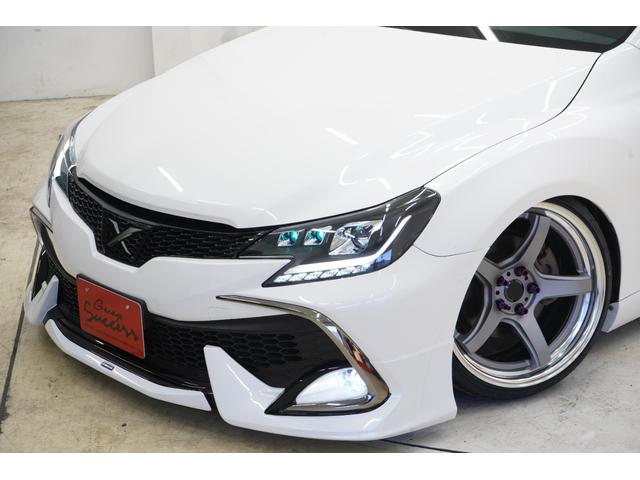 マークX 250G リラックスセレクション・ブラックリミテッド RDSモデリスタエアロ/リアG’sバンパー/BRASH3眼ヘッドライト/レーザーテールランプ(RGB)/新品WORKエモーションT5R19AW/新品タイヤ/新品TEIN車高調/2色フォグ/ETC/(6枚目)