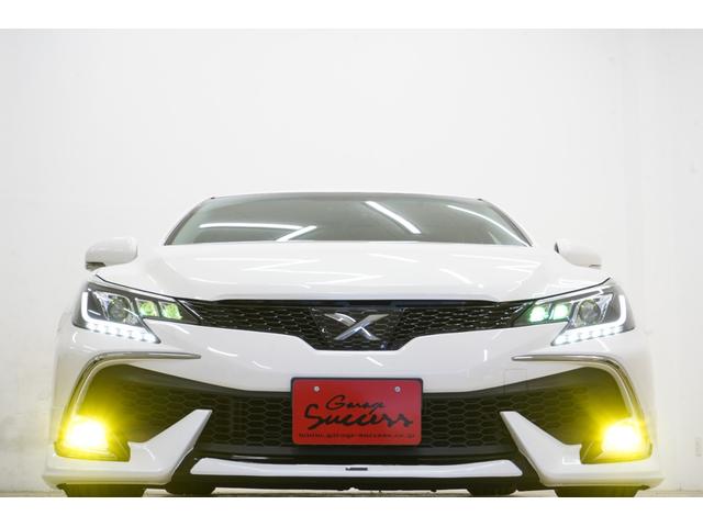 マークX 250G リラックスセレクション・ブラックリミテッド RDSモデリスタエアロ/リアG’sバンパー/BRASH3眼ヘッドライト/レーザーテールランプ(RGB)/新品WORKエモーションT5R19AW/新品タイヤ/新品TEIN車高調/2色フォグ/ETC/(55枚目)
