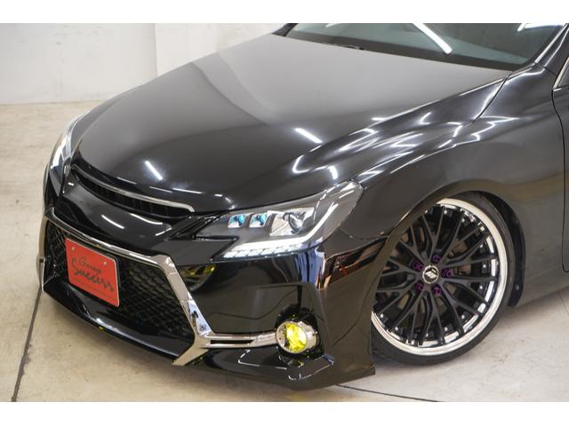 マークＸ ２５０Ｇ　リラックスセレクション　前後Ｇ’ｓバンパー／新品ＷＯＲＫジーストＳＴＸ１９インチ／新品タイヤ／新品ＴＥＩＮ車高調／ＢＲＡＳＨ３眼ヘッドライト／コウゴクテールランプ／２色フォグ／ＢＲＡＳＨナット／ＢＲＡＳＨシートカバー／ＥＴＣ（6枚目）