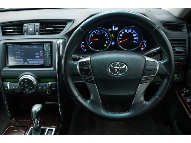 マークＸ ２５０Ｇ　リラックスセレクション　前後Ｇ’ｓバンパー／新品ＷＯＲＫジーストＳＴＸ１９インチ／新品タイヤ／新品ＴＥＩＮ車高調／ＢＲＡＳＨ３眼ヘッドライト／コウゴクテールランプ／２色フォグ／ＢＲＡＳＨナット／ＢＲＡＳＨシートカバー／ＥＴＣ（21枚目）