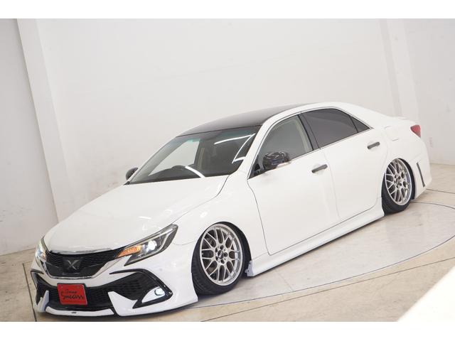 マークX 250G リラックスセレクション エアサス公認/ルーフブラック/RDSバンパー・リアG’sバンパー/モデリスタ(F・Sエアロ・グリルガーニッシュ)/中期ヘッドライト・テール/柿本マフラー/社外BBS18インチ/内装LED打替え済み/(18枚目)