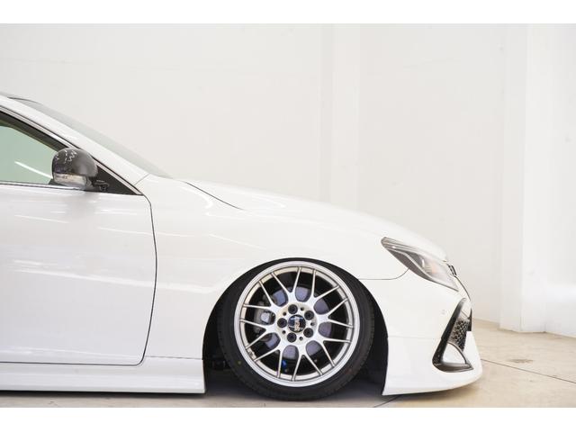マークX 250G リラックスセレクション エアサス公認/ルーフブラック/RDSバンパー・リアG’sバンパー/モデリスタ(F・Sエアロ・グリルガーニッシュ)/中期ヘッドライト・テール/柿本マフラー/社外BBS18インチ/内装LED打替え済み/(53枚目)