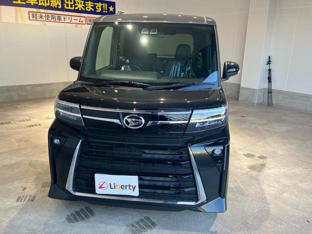 タント カスタムＸ　届出済未使用車　両側電動スライドドア　衝突被害軽減ブレーキ　禁煙車　アルミホイール　ＬＥＤヘッドライト　シートヒーター　電子パーキング　オートブレーキホールド　パーキングセンサー　シートバックテーブル（7枚目）