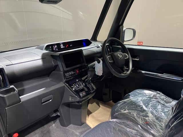 タント カスタムＸ　届出済未使用車　両側電動スライドドア　衝突被害軽減ブレーキ　禁煙車　アルミホイール　ＬＥＤヘッドライト　シートヒーター　電子パーキング　オートブレーキホールド　パーキングセンサー　シートバックテーブル（22枚目）