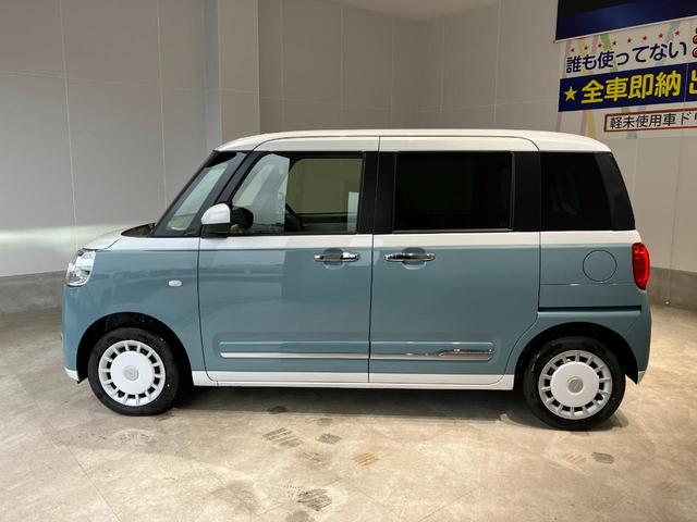 ムーヴキャンバス ストライプスＧ　届出済未使用車　禁煙車　両側電動スライドドア　衝突被害軽減ブレーキ　ＬＥＤヘッドライト　電子パーキング　オートブレーキホールド　前席シートヒーター　ホットカップホルダー　スマートキー　電動格納ミラー（10枚目）