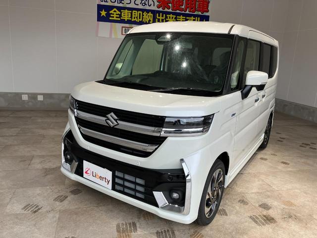 スペーシアカスタム ハイブリッドXS 届出済未使用車 禁煙車 両側電動スライドドア サイドカーテンエアバック Pセンサー オートLED 盗難警報装置 運転席エアバッグ LEDヘッドライト アイドリングS スマートキー フルフラット(6枚目)