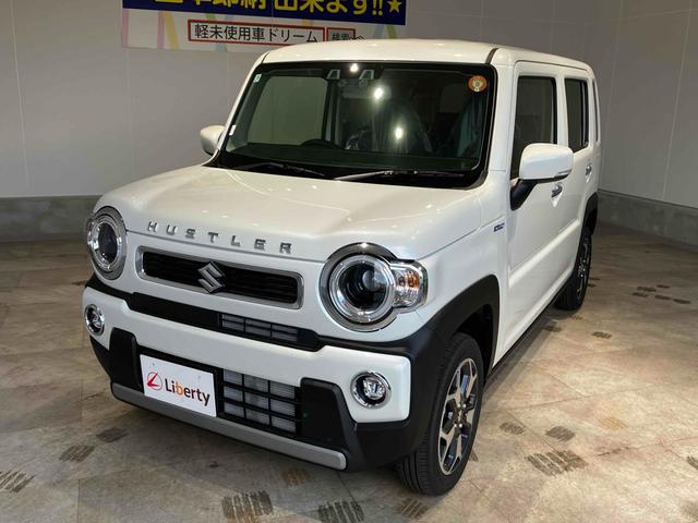 ハスラー ハイブリッドＸ　届出済未使用車　禁煙車　アルミホイール　クリアランスソナー　クルーズコントロール　レーンアシスト　衝突被害軽減システム　オートライト　スマートキー　アイドリングストップ　電動格納ミラー　シートヒーター（5枚目）
