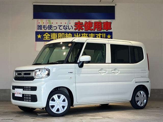 スペーシア ハイブリッドG 両側スライドドア クリアランスソナー 衝突被害軽減システム オートライト LEDヘッドランプ スマートキー アイドリングストップ 電動格納ミラー ベンチシート CVT 盗難防止システム ABS ESC(5枚目)