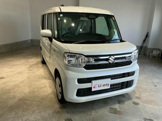 スペーシア ハイブリッドG 両側スライドドア クリアランスソナー 衝突被害軽減システム オートライト LEDヘッドランプ スマートキー アイドリングストップ 電動格納ミラー ベンチシート CVT 盗難防止システム ABS ESC(8枚目)