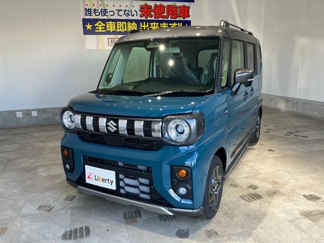 スペーシアギア ハイブリッドＸＺ　届出済未使用車　両側電動スライドドア　クリアランスソナー　オートクルーズコントロール　レーンアシスト　衝突被害軽減システム　オートライト　ＬＥＤヘッドランプ　ヘッドライトウォッシャー　スマートキー（5枚目）