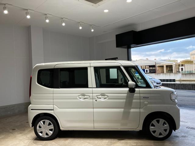 スペーシア ハイブリッドG 届出済未使用車 両側スライドドア クリアランスソナー 衝突被害軽減システム オートライト LEDヘッドランプ スマートキー アイドリングストップ 電動格納ミラー ベンチシート CVT 盗難防止システム(8枚目)