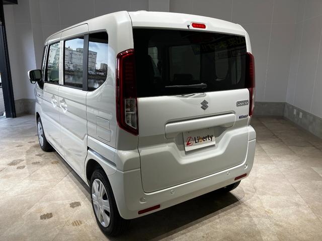 スペーシア ハイブリッドG 届出済未使用車 両側スライドドア クリアランスソナー 衝突被害軽減システム オートライト LEDヘッドランプ スマートキー アイドリングストップ 電動格納ミラー ベンチシート CVT 盗難防止システム(10枚目)