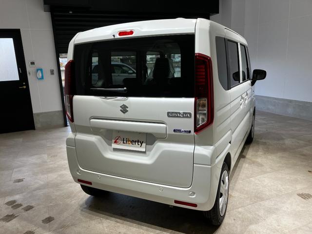 スペーシア ハイブリッドG 届出済未使用車 両側スライドドア クリアランスソナー 衝突被害軽減システム オートライト LEDヘッドランプ スマートキー アイドリングストップ 電動格納ミラー ベンチシート CVT 盗難防止システム(12枚目)